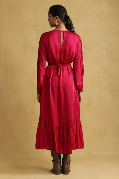 Ritu Kumar Solid Dress Pink indian designer wear online shopping melange singapore