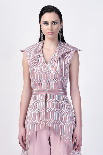Rohit Gandhi Rahul Khanna Algol High Low Jacket indian designer wear online shopping melange singapore
