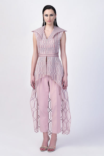 Rohit Gandhi Rahul Khanna Algol High Low Jacket indian designer wear online shopping melange singapore