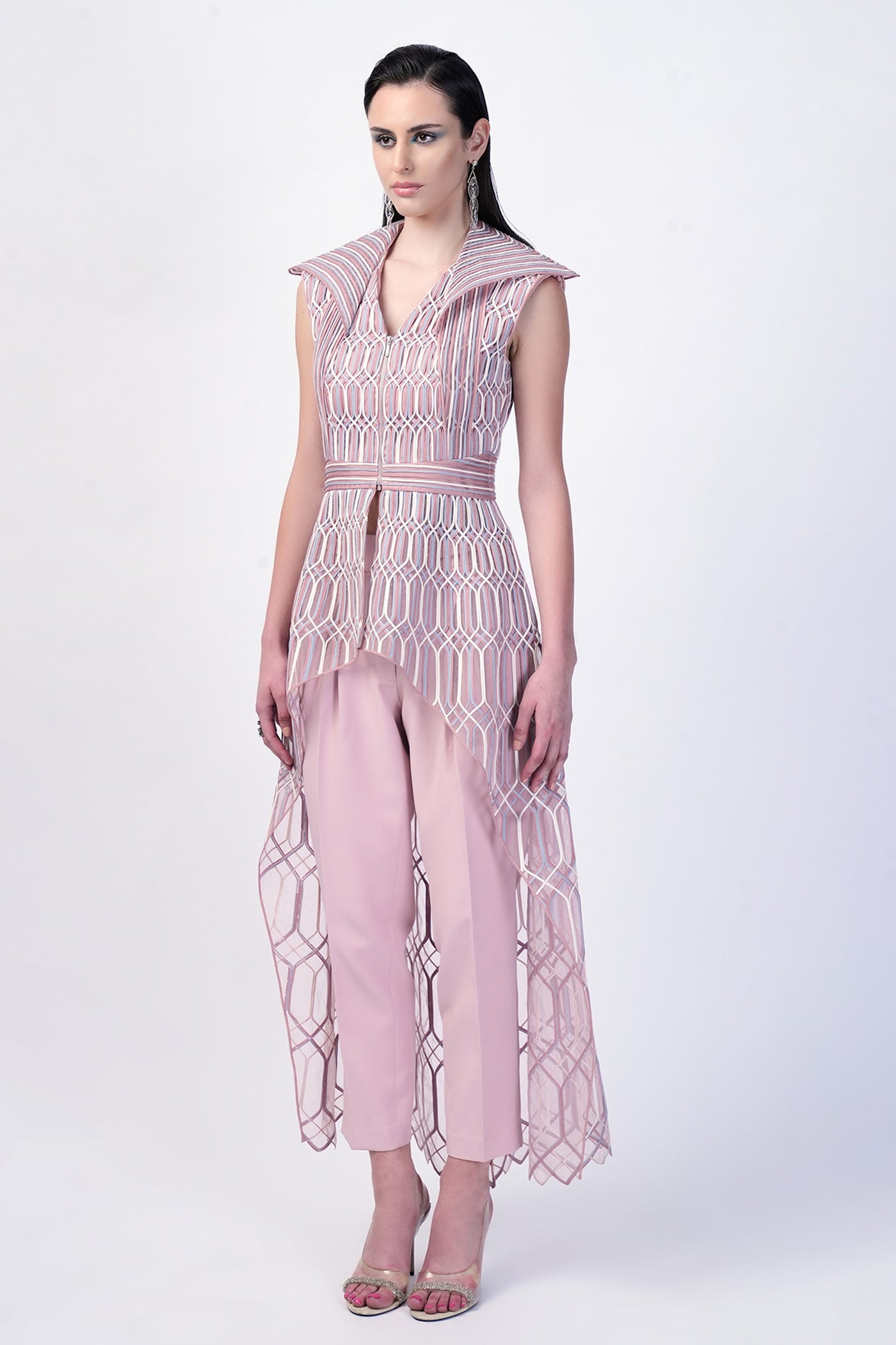 Rohit Gandhi Rahul Khanna Algol High Low Jacket indian designer wear online shopping melange singapore
