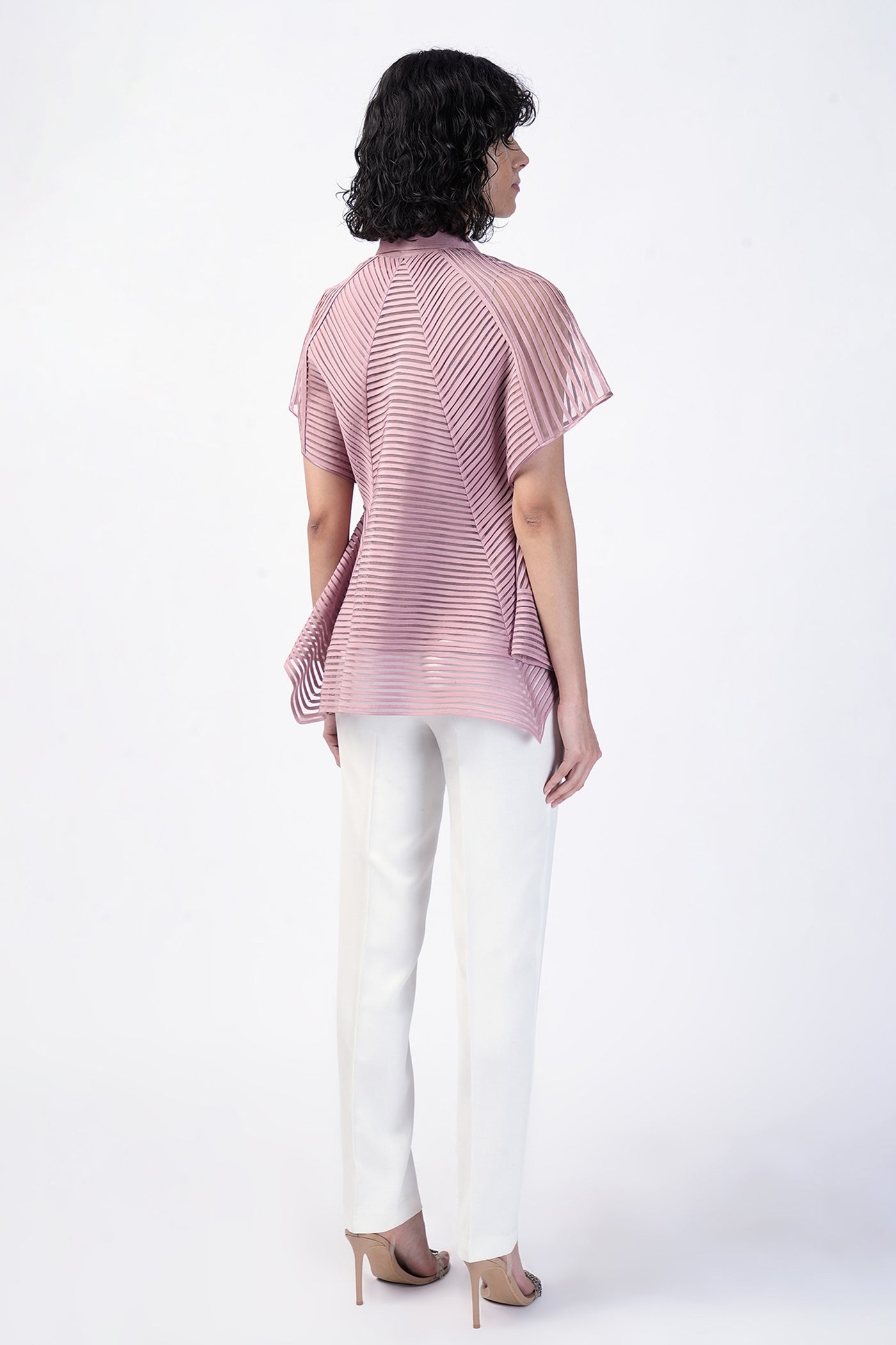 Rohit Gandhi Rahul Khanna Blush Paneled Top indian designer wear online shopping melange singapore
