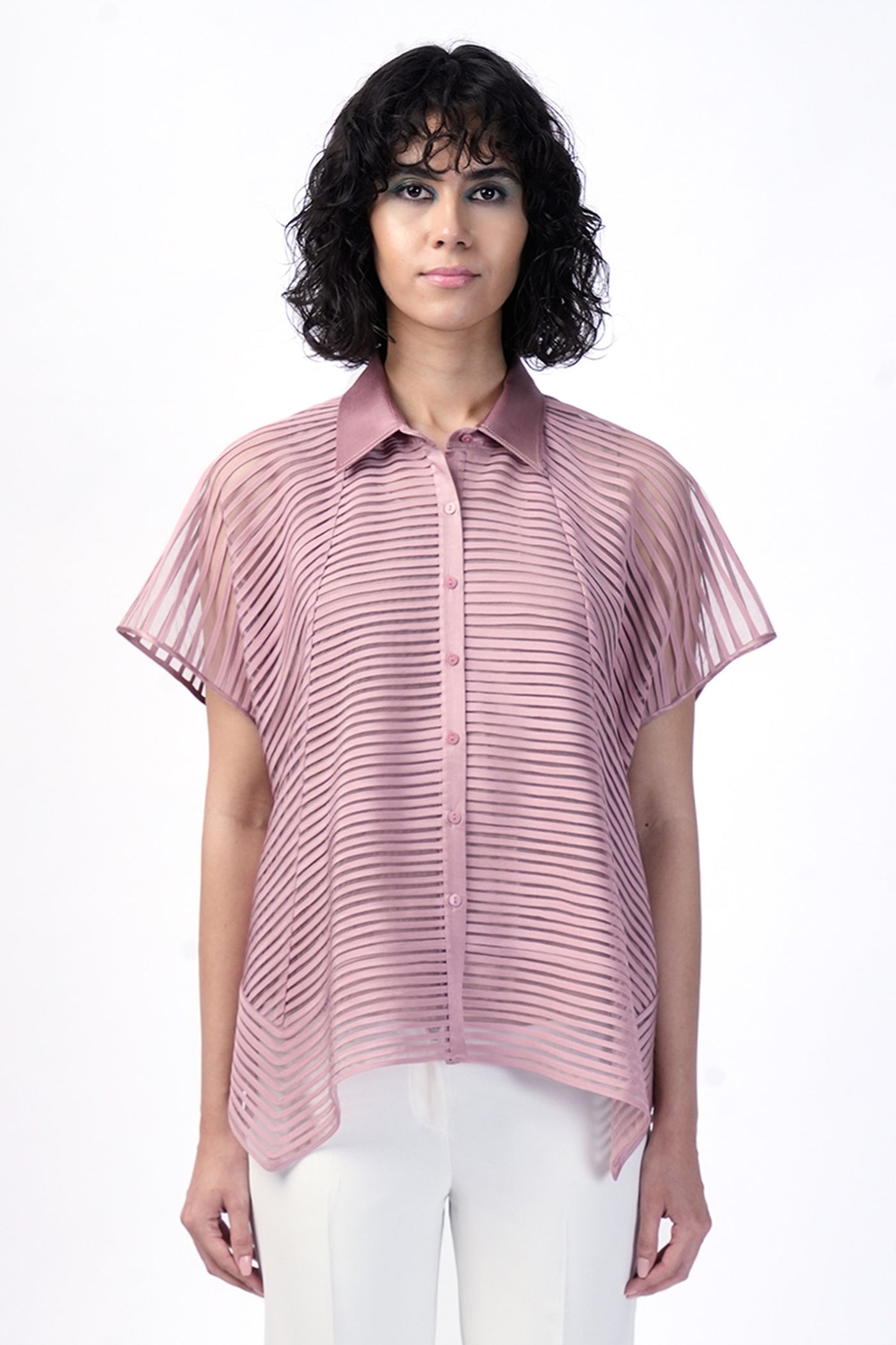 Rohit Gandhi Rahul Khanna Blush Paneled Top indian designer wear online shopping melange singapore