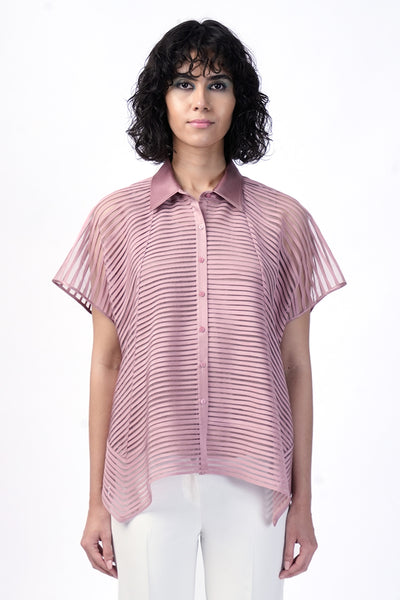 Rohit Gandhi Rahul Khanna Blush Paneled Top indian designer wear online shopping melange singapore