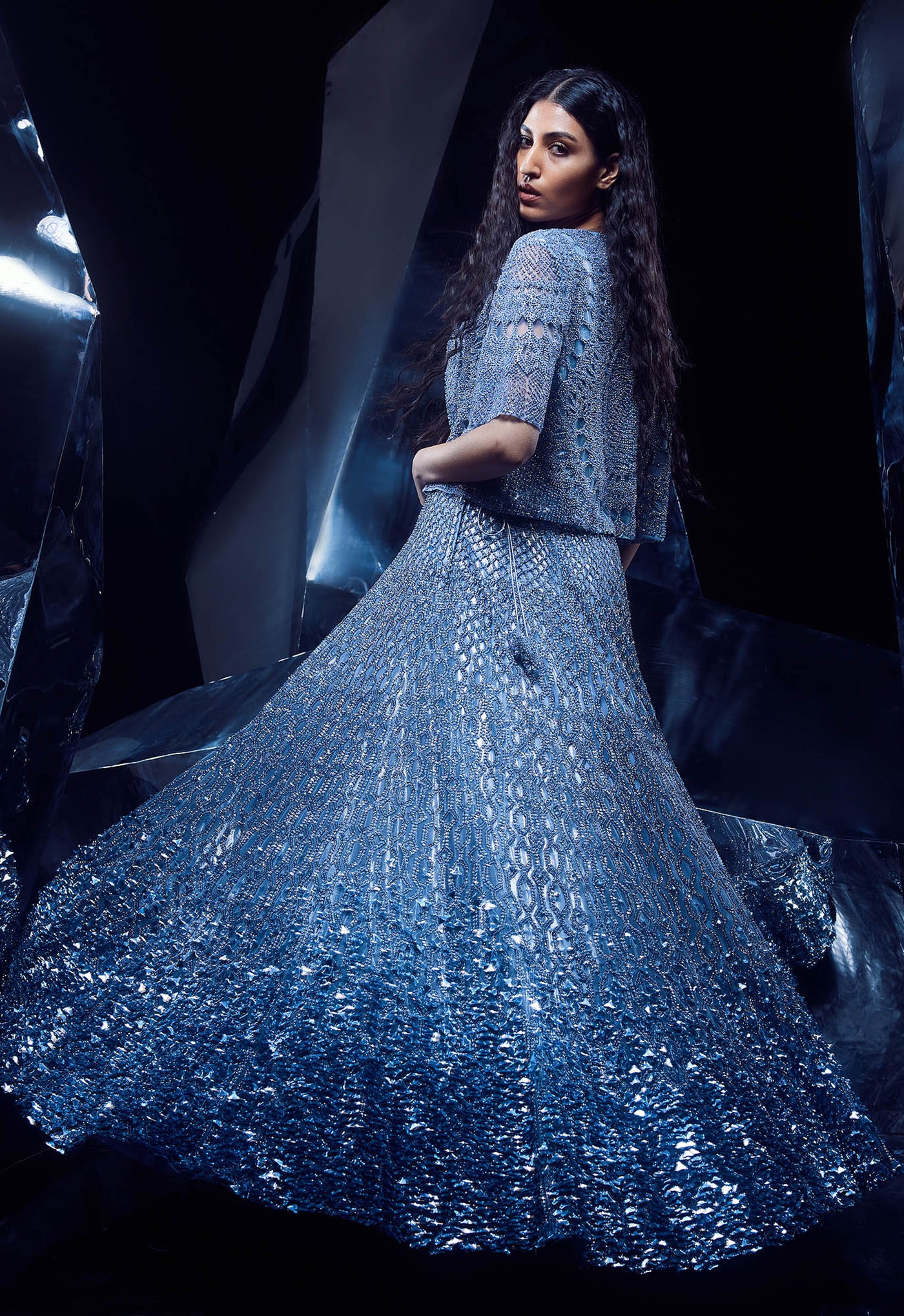 Rohit Gandhi Rahul Khanna Carina Lehenga Set indian designer wear online shopping melange singapore