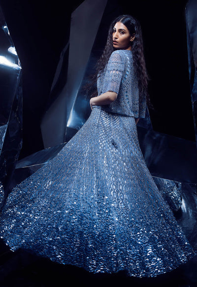 Rohit Gandhi Rahul Khanna Carina Lehenga Set indian designer wear online shopping melange singapore