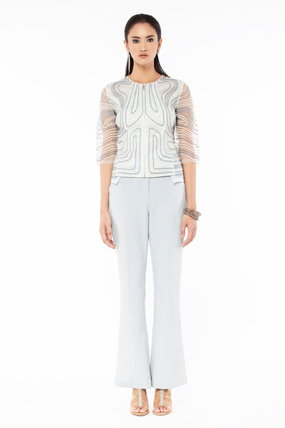 Rohit Gandhi Rahul Khanna Multi-Colored Cord Top indian designer wear online shopping melange singapore
