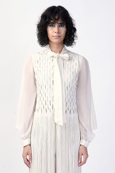 Rohit Gandhi Rahul Khanna Naos Fringe Jacket indian designer wear online shopping melange singapore
