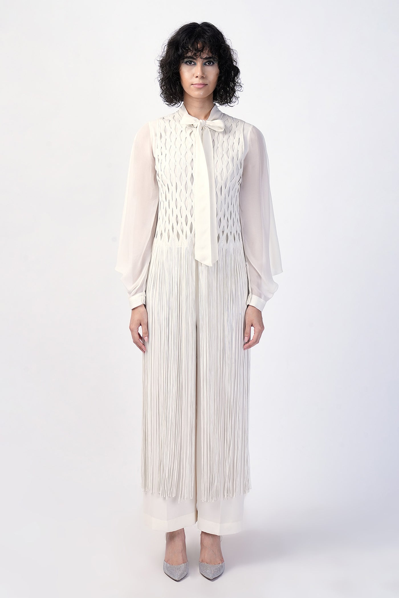 Rohit Gandhi Rahul Khanna Naos Fringe Jacket indian designer wear online shopping melange singapore