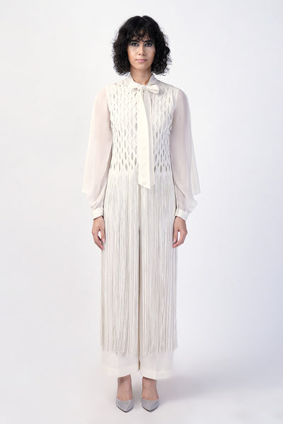 Rohit Gandhi Rahul Khanna Naos Fringe Jacket indian designer wear online shopping melange singapore