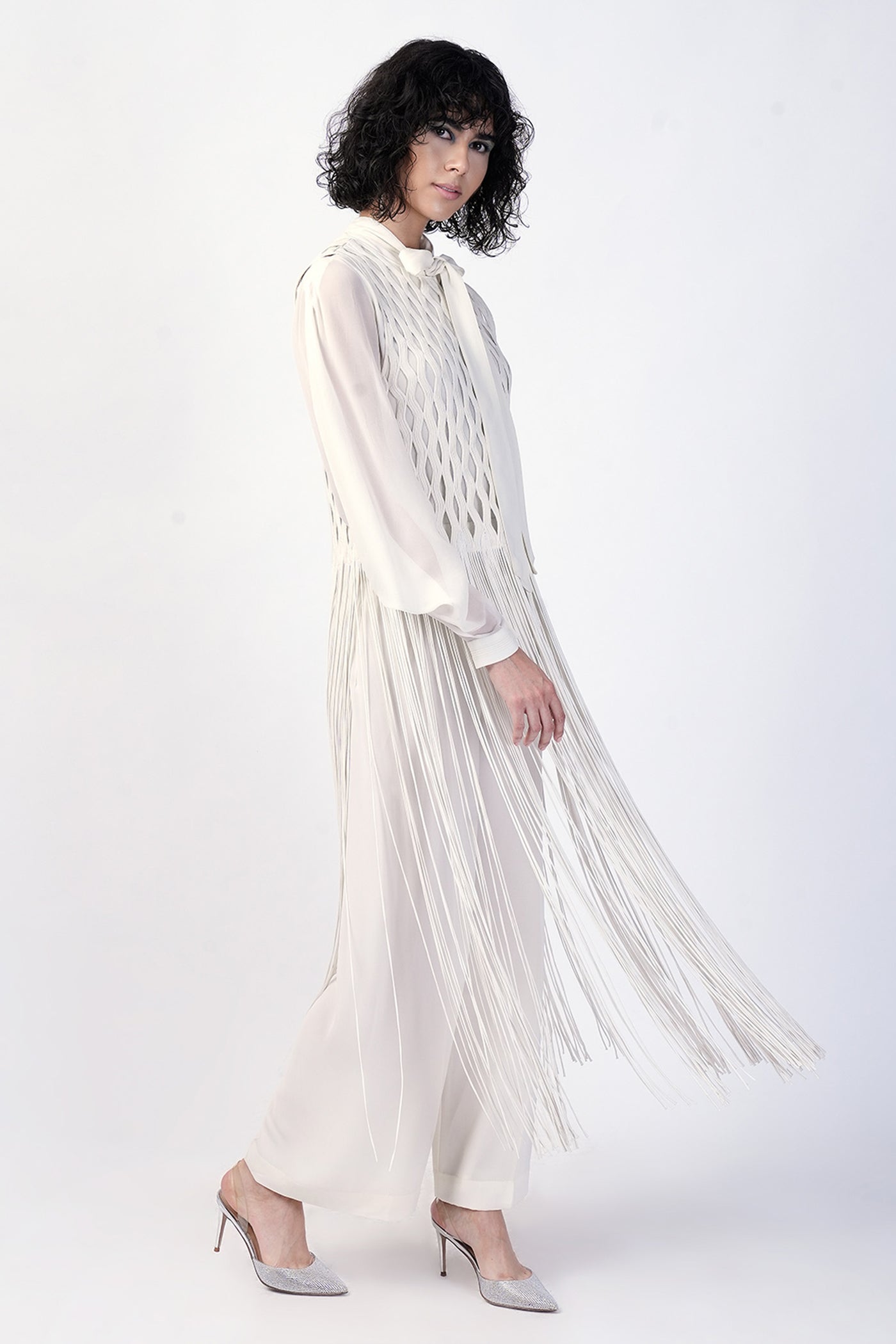 Rohit Gandhi Rahul Khanna Naos Fringe Jacket indian designer wear online shopping melange singapore