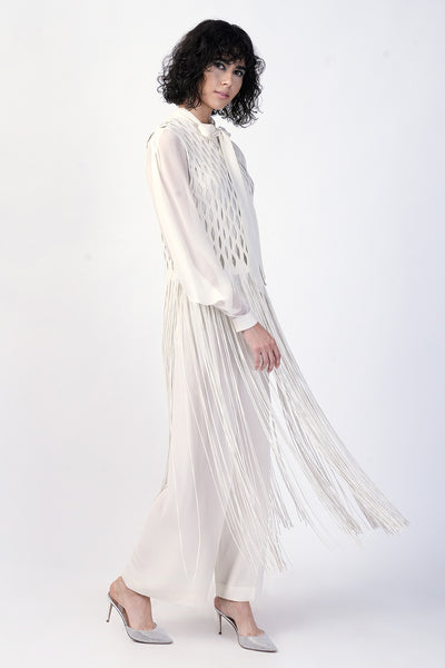 Rohit Gandhi Rahul Khanna Naos Fringe Jacket indian designer wear online shopping melange singapore