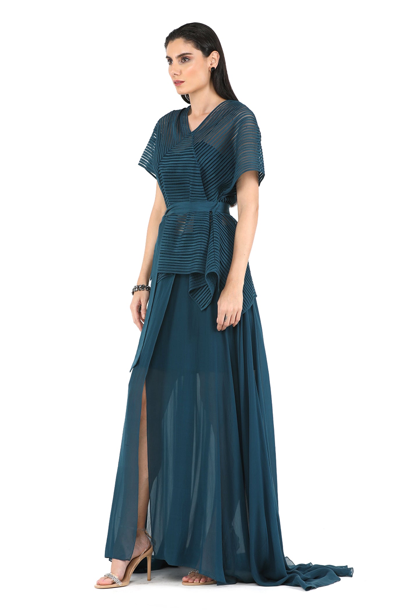 Rohit Gandhi Rahul Khanna Paneled Box Top indian designer wear online shopping melange singapore