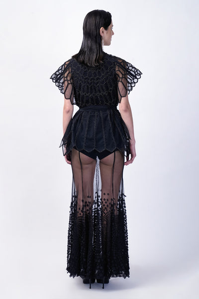 Rohit Gandhi Rahul Khanna Sculpted Top indian designer wear online shopping melange singapore