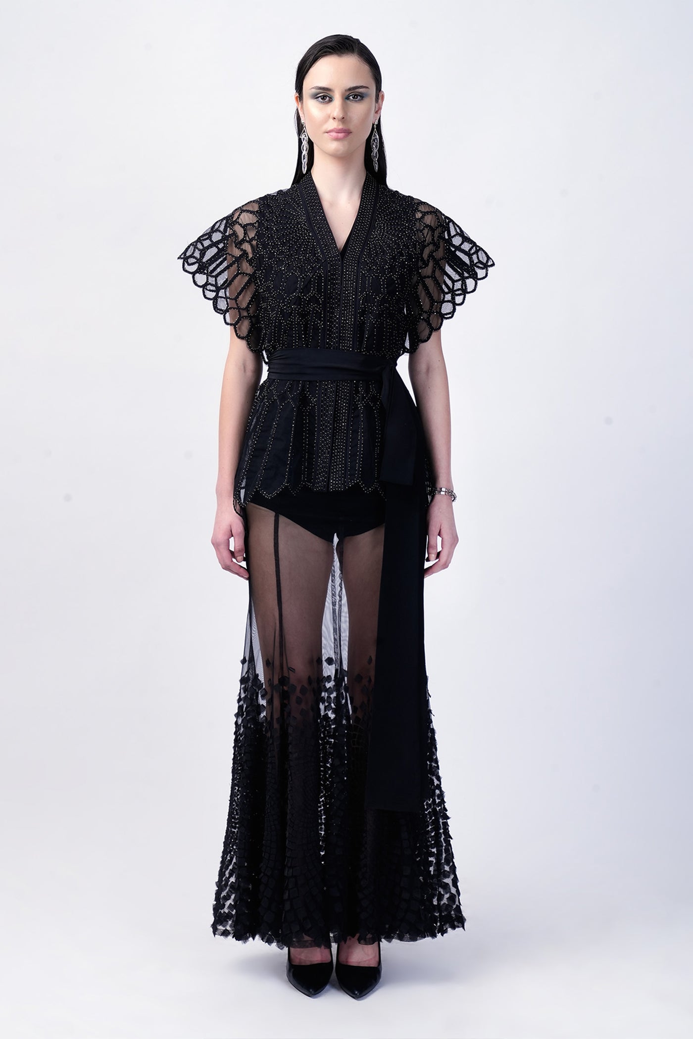 Rohit Gandhi Rahul Khanna Sculpted Top indian designer wear online shopping melange singapore