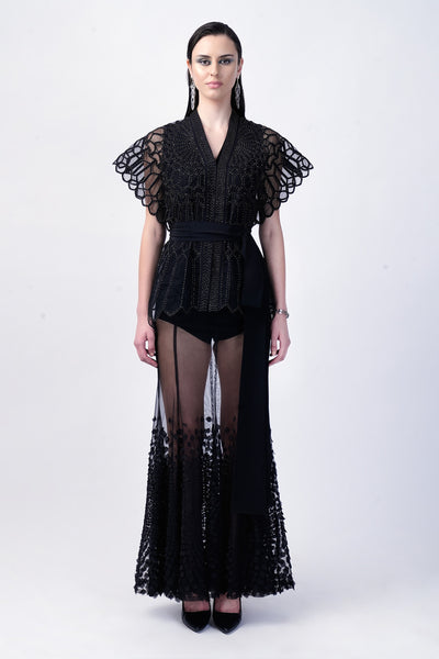 Rohit Gandhi Rahul Khanna Sculpted Top indian designer wear online shopping melange singapore