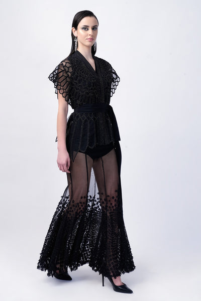 Rohit Gandhi Rahul Khanna Sculpted Top indian designer wear online shopping melange singapore