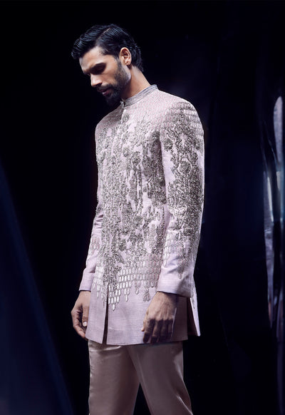 Rohit Gandhi Rahul Khanna Stand Stone Sherwani indian designer wear online shopping melange singapore