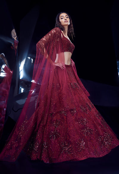 Rohit Gandhi Rahul Khanna Sylvan Lehenga Set indian designer wear online shopping melange singapore