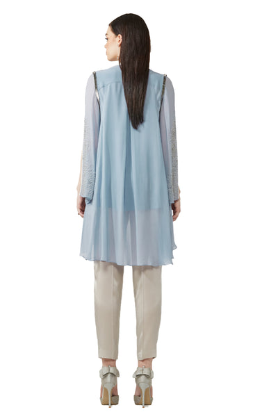 Rohit Gandhi and Rahul Khanna Asymmetrical Swing Top indian designer wear online shopping melange singapore