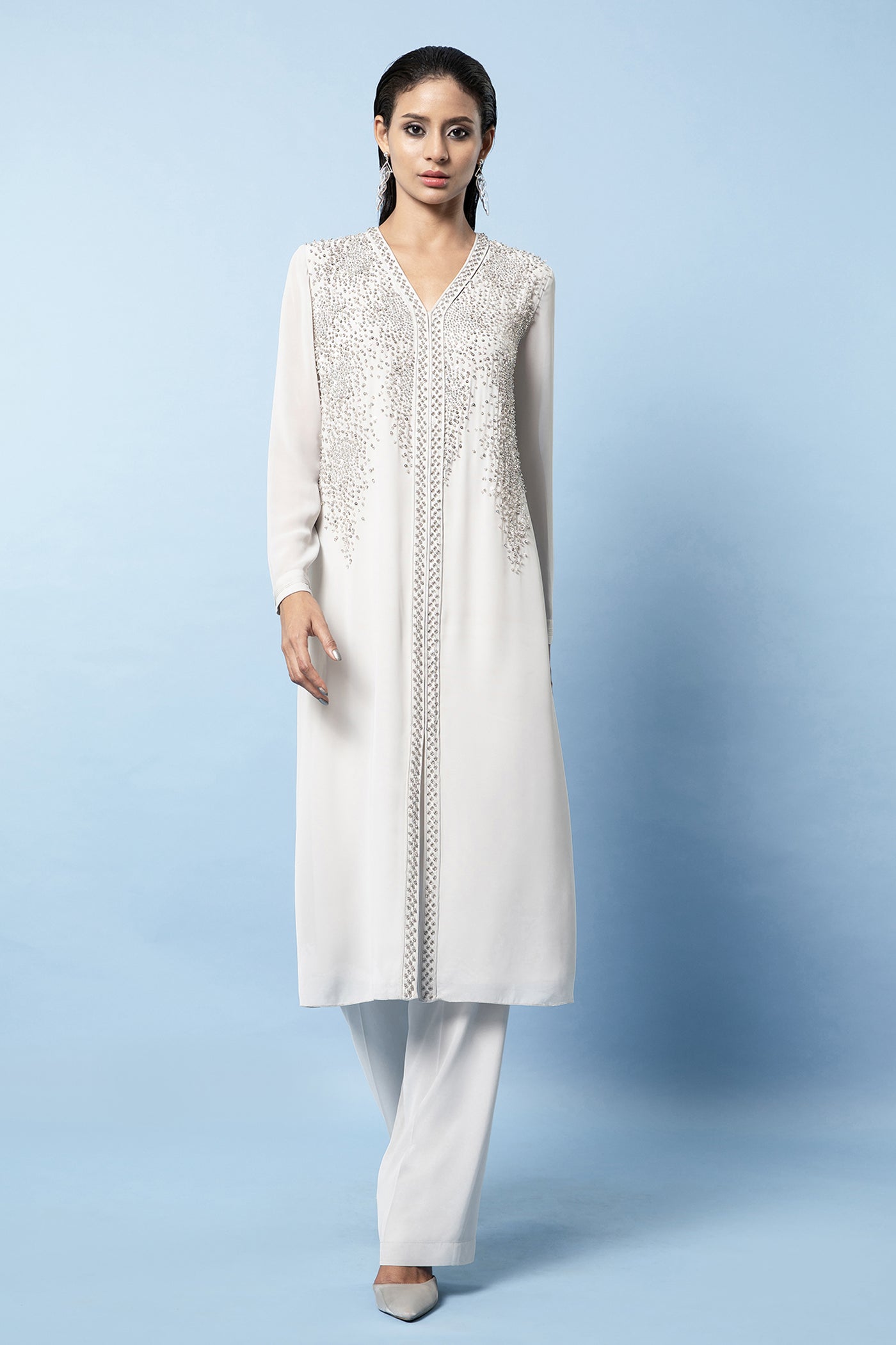 Rohit Gandhi and Rahul Khanna Embellished Kurta Set indian designer wear online shopping melange singapore