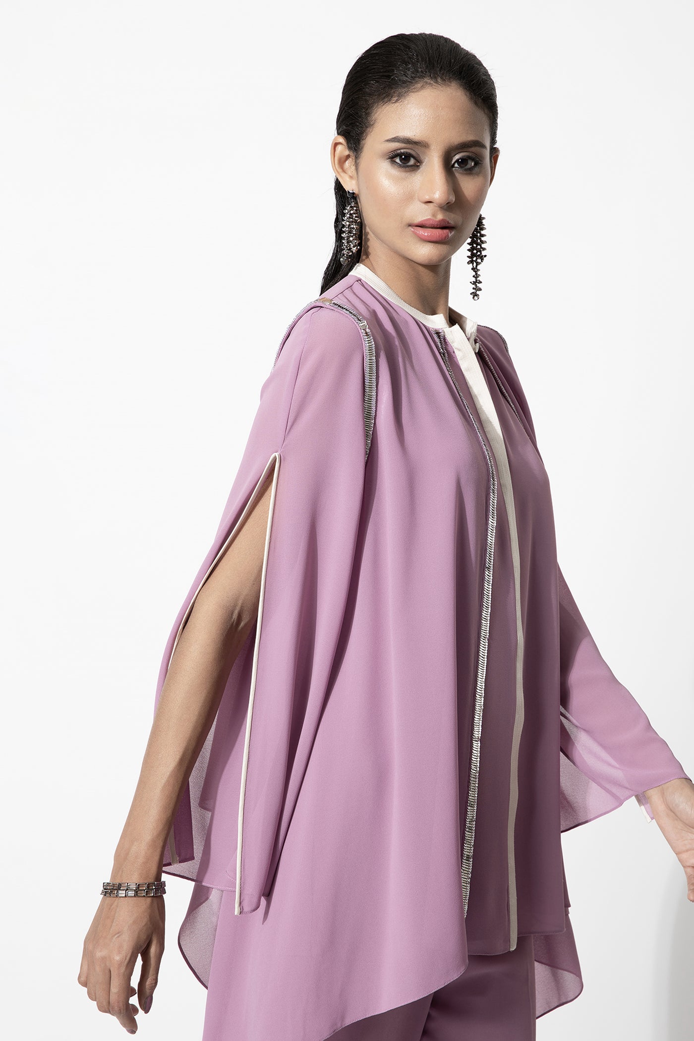 Rohit Gandhi and Rahul Khanna Flared Asymmetrical Top indian designer wear online shopping melange singapore