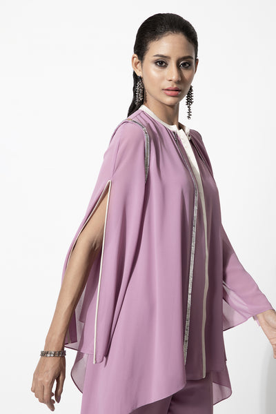 Rohit Gandhi and Rahul Khanna Flared Asymmetrical Top indian designer wear online shopping melange singapore