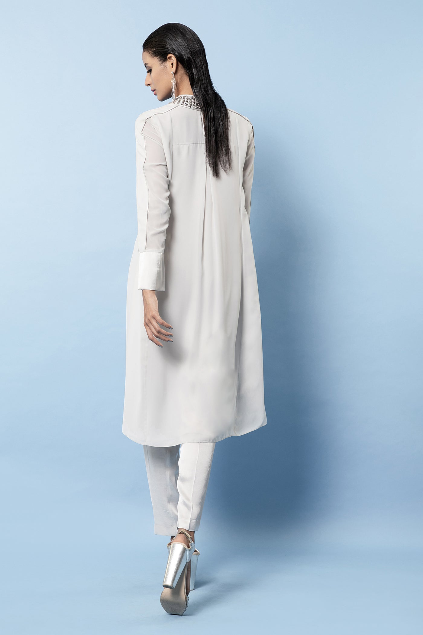 Rohit Gandhi and Rahul Khanna Flared Kurta Set indian designer wear online shopping melange singapore