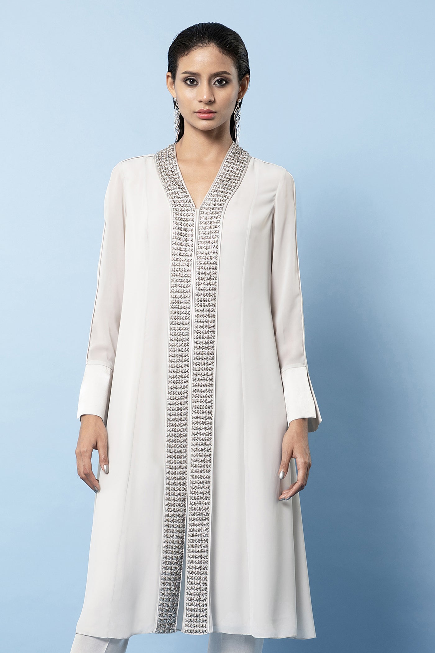 Rohit Gandhi and Rahul Khanna Flared Kurta Set indian designer wear online shopping melange singapore