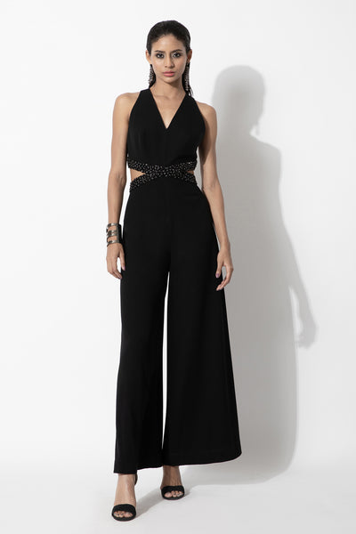 Rohit Gandhi and Rahul Khanna Halter Neck Cut-out Jumpsuit indian designer wear online shopping melange singapore