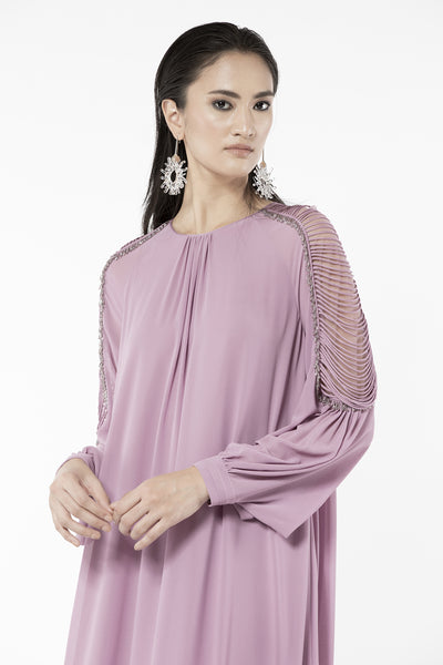 Rohit Gandhi and Rahul KhannaMauve Kaftan With Embellished Cord Details indian designer wear online shopping melange singapore