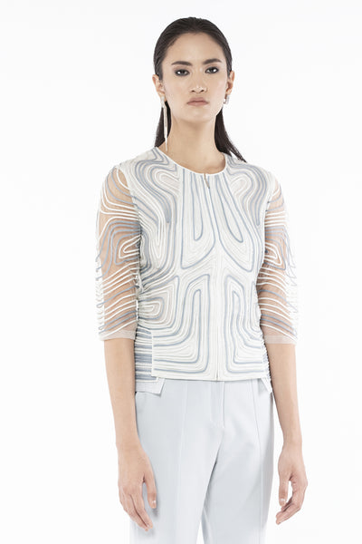 Rohit Gandhi and Rahul Khanna Multi-collared cord top indian designer wear online shopping melange singapore