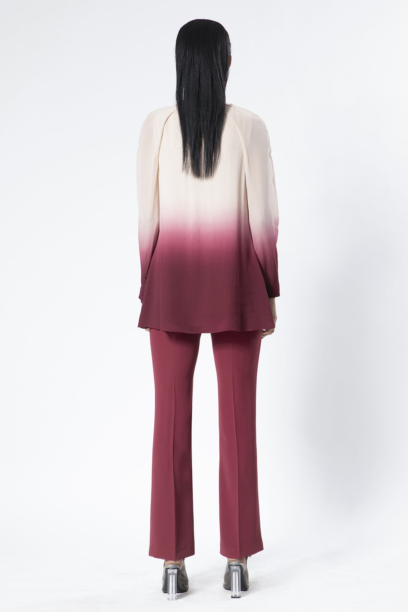 Rohit Gandhi and Rahul Khanna Ombre Embellished Swing top indian designer wear online shopping melange singapore