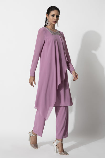 Rohit Gandhi and Rahul Khanna Paneled Kurta Set indian designer wear online shopping melange singapore