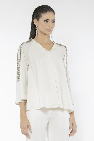 Rohit Gandhi and Rahul Khanna Sea Shell Swing Top indian designer wear online shopping melange singapore