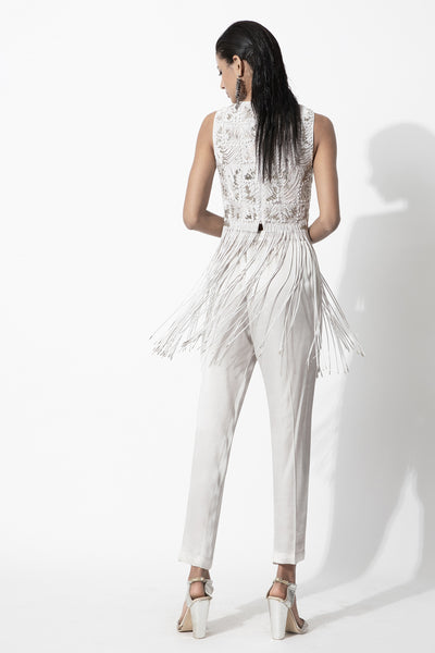 Rohit Gandhi and Rahul Khanna Willow Fringe Top indian designer wear online shopping melange singapore