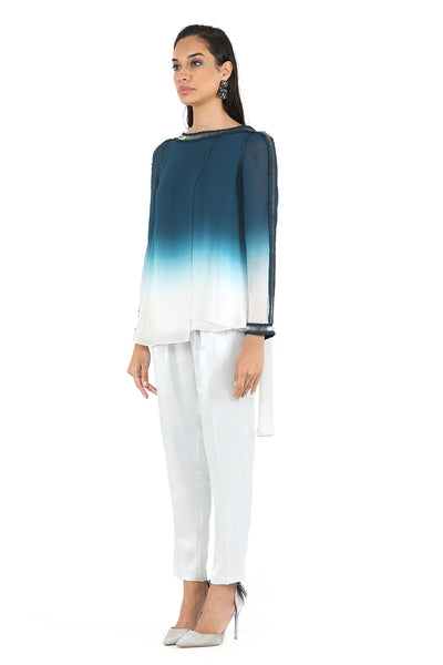 Rohit Gandhi and Rahul Khanna Zenith Ombre Top indian designer wear online shopping melange singapore