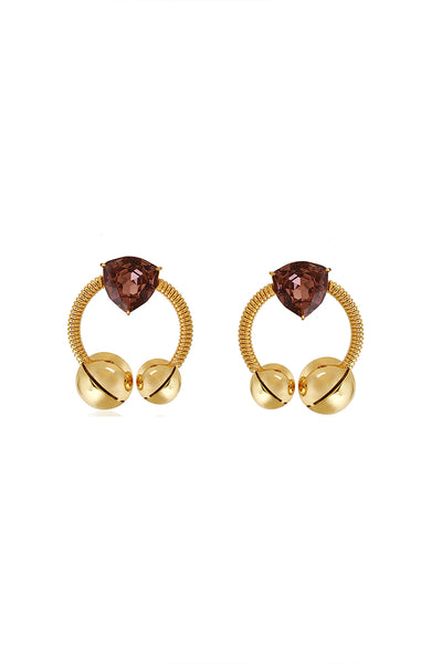 Ruhhette Azalea Gemstone Earrings indian designer wear online shopping melange singapore
