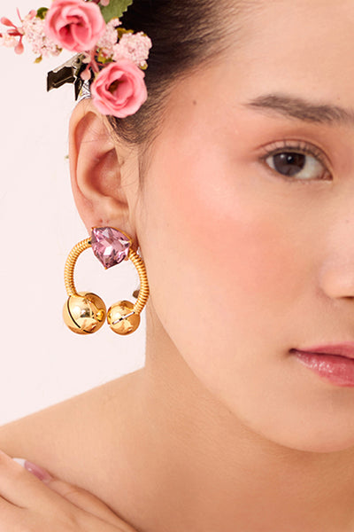 Ruhhette Azalea Gemstone Earrings indian designer wear online shopping melange singapore