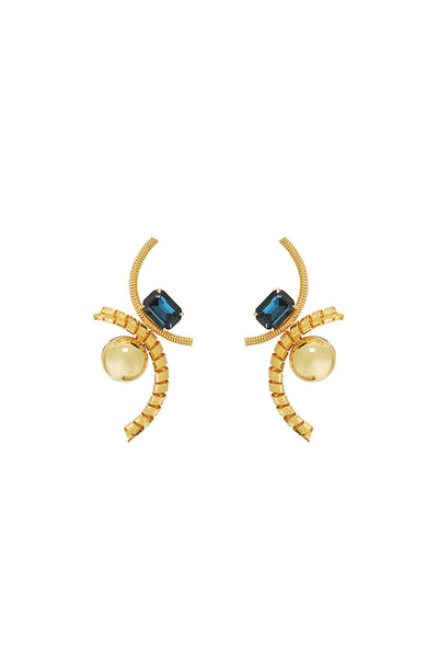 Ruhhette Leilani Gemstone Earrings indian designer wear online shopping melange singapore