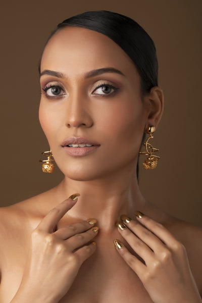 Ruhhette Tiny Teapot Earring Jewellery Indian designer wear online shopping melange singapore
