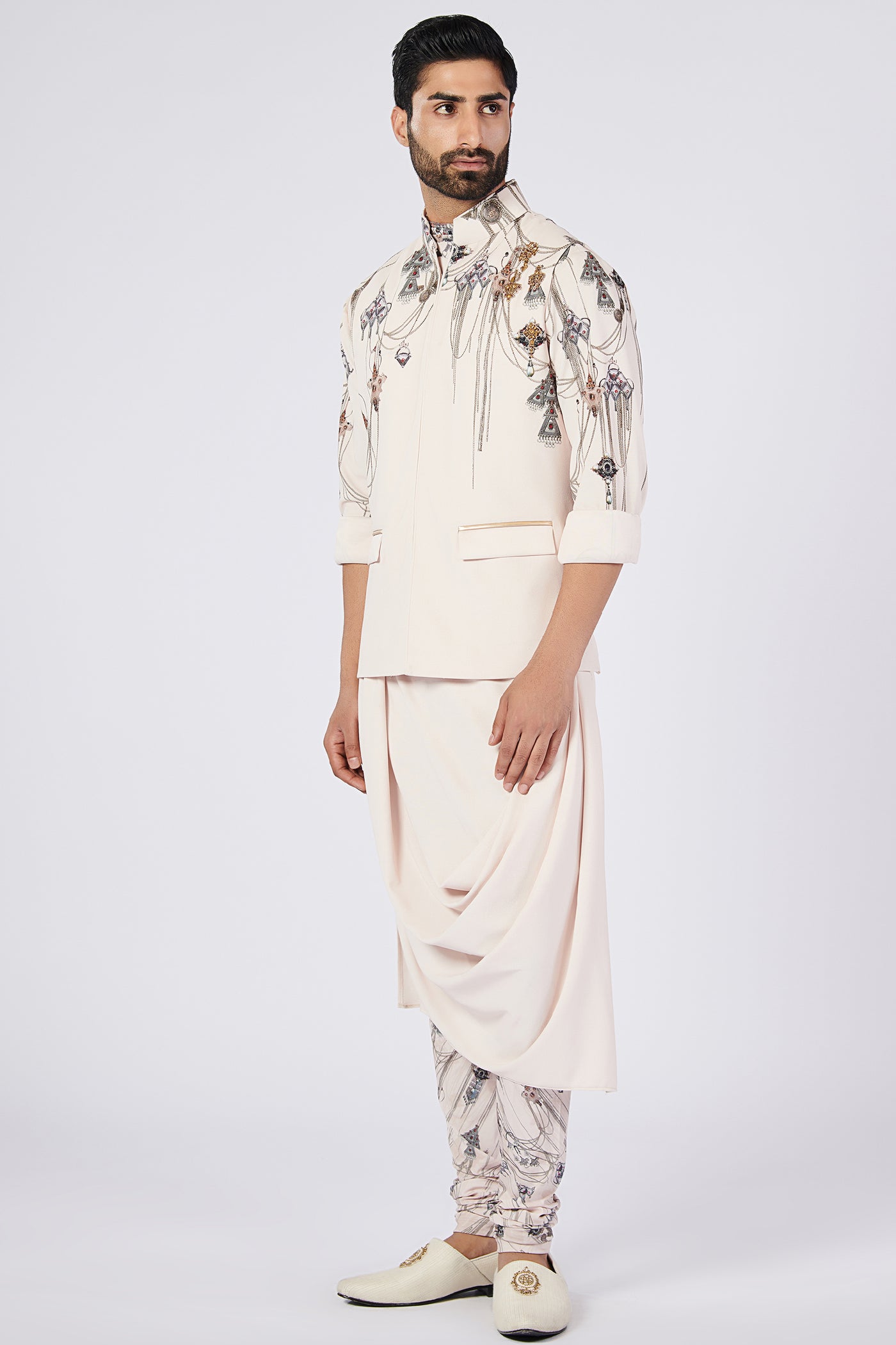 SN By Shantanu Nikhil Menswear Printed Churidar indian designer wear online shopping melange singapore
