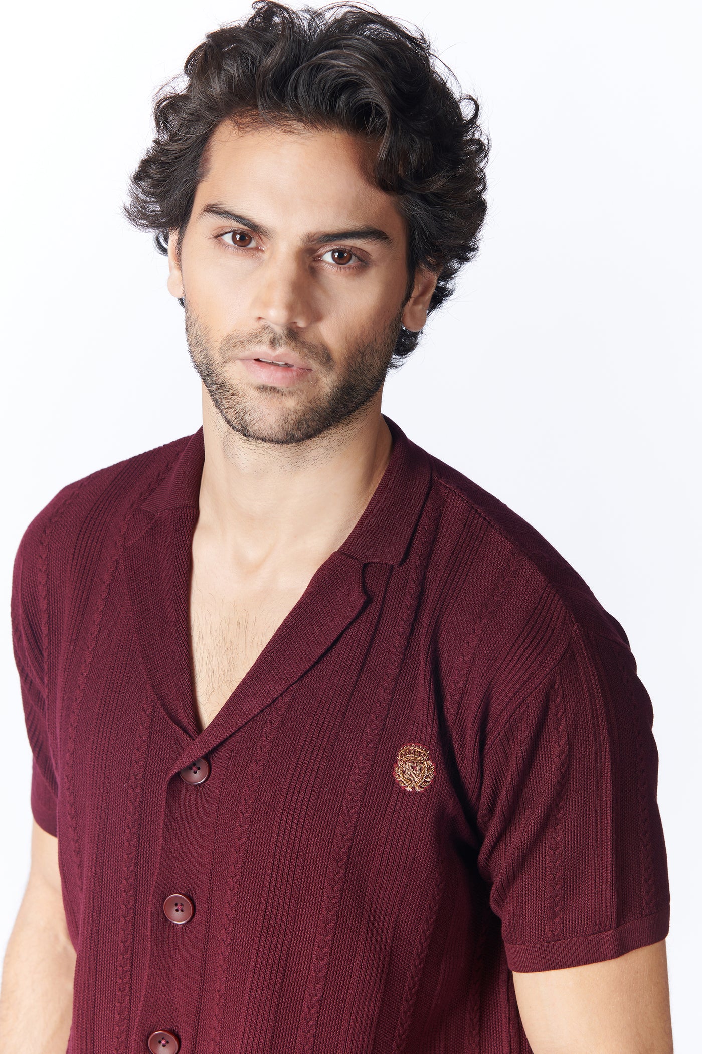 SN By Shantanu Nikhil Menswear SNCC Cherry Bowling Shirt indian designer wear online shopping melange singapore