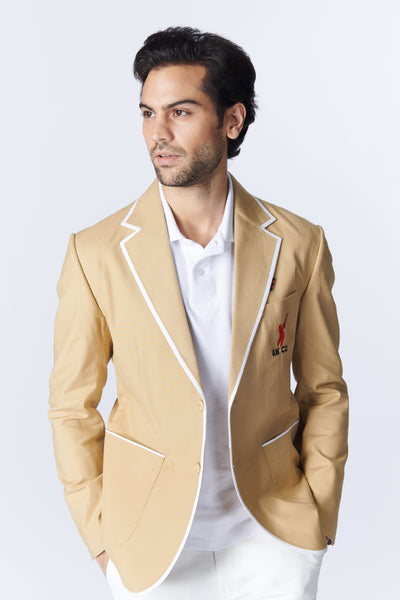 SN By Shantanu Nikhil Menswear SNCC Gentlemen's Beige Jacket indian designer wear online shopping melange singapore