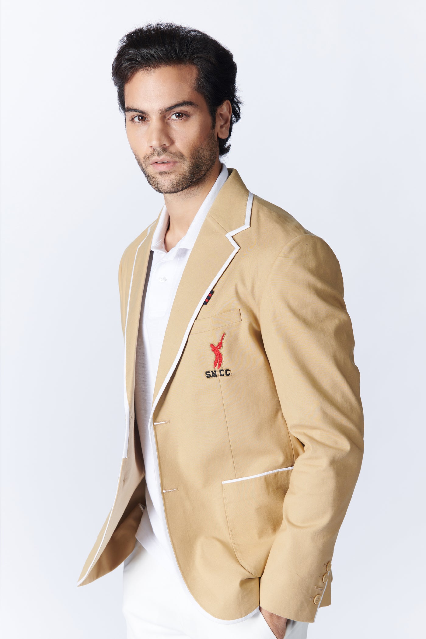 SN By Shantanu Nikhil Menswear SNCC Gentlemen's Beige Jacket indian designer wear online shopping melange singapore