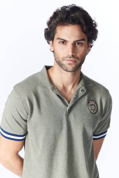 SN By Shantanu Nikhil Menswear SNCC Moss Green Knit T-Shirt indian designer wear online shopping melange singapore
