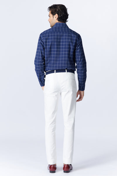 SN By Shantanu Nikhil Menswear SNCC Navy Check Shirt indian designer wear online shopping melange singapore