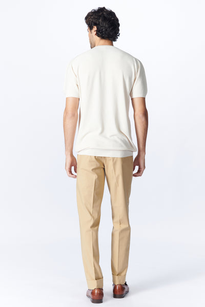 SN By Shantanu Nikhil Menswear SNCC Off White Knit T-Shirt indian designer wear online shopping melange singapore
