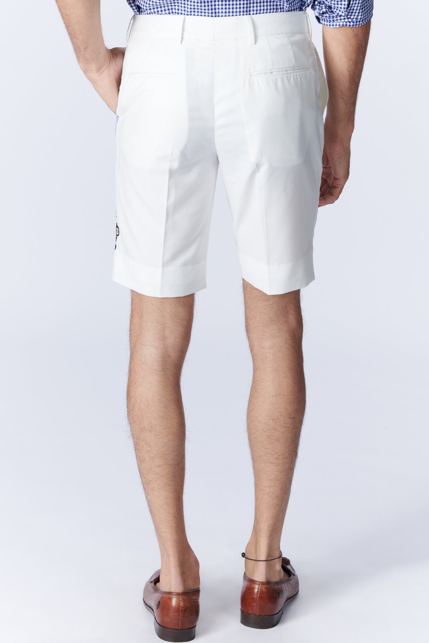 SN By Shantanu Nikhil Menswear SNCC Shorts With Crest indian designer wear online shopping melange singapore