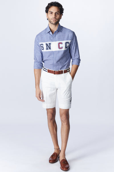 SN By Shantanu Nikhil Menswear SNCC Shorts With Crest indian designer wear online shopping melange singapore