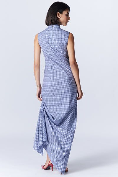 SN By Shantanu Nikhil SNCC Plaid Drape Dress indian designer wear online shopping melange singapore